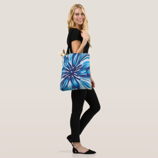 Abstrakt Blue Flower Art Deco Tygkasse