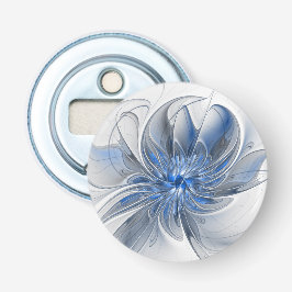 Abstrakt Blue Grått Watercolor Fractal Art Flower Flasköppnare