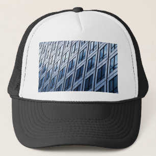 Abstrakt Blue Grått Windows Truckerkeps