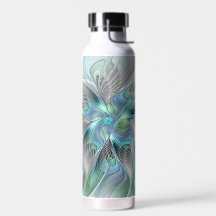 Abstrakt Blue Grönt Butterfly Fantasy Fractal Art