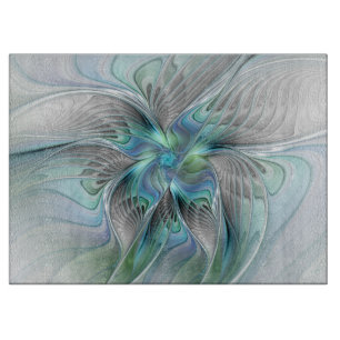 Abstrakt Blue Grönt Butterfly Fantasy Fractal Art