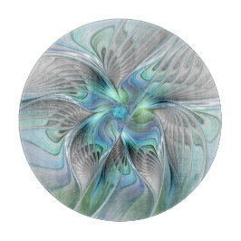 Abstrakt Blue Grönt Butterfly Fantasy Fractal Art