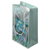 Abstrakt Blue Grönt Butterfly Fantasy Fractal Art