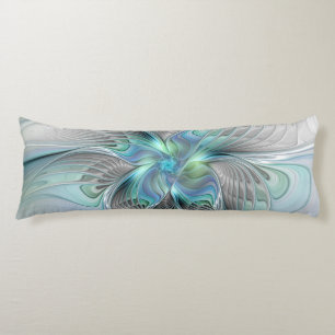 Abstrakt Blue Grönt Butterfly Fantasy Fractal Art Kroppskudde