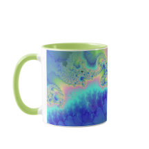 Abstrakt Blue Grönt Kusten Fractal