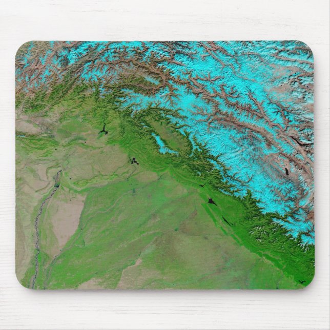 Abstrakt Blue Grönt Mousepad Musmatta (Framsidan)