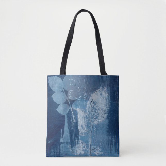 Abstrakt Blue grunge teckning Tygkasse (Framsida)