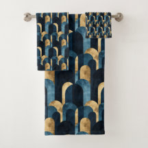 Abstrakt Blue Guld