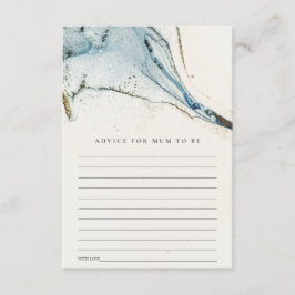 Abstrakt Blue Guld Advice for Morsa Baby Shower Tilläggskort