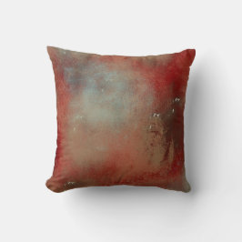 Abstrakt Blue Guld Red Contemporary Art Kudde