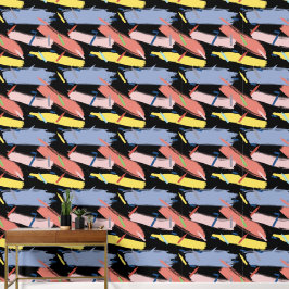 Abstrakt Blue Gult Rosa