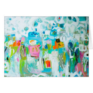 Abstrakt Blue Hälsningskort