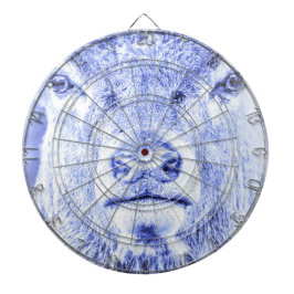 Abstrakt Blue Hjort Cage Dartboard Piltavla