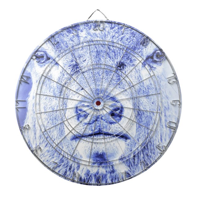 Abstrakt Blue Hjort Cage Dartboard Piltavla (Framsidan)