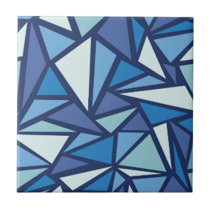 Abstrakt Blue Ice Crsytal Mönster Kakelplatta