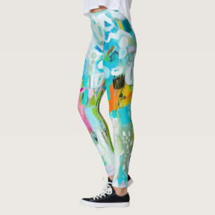Abstrakt Blue Leggings