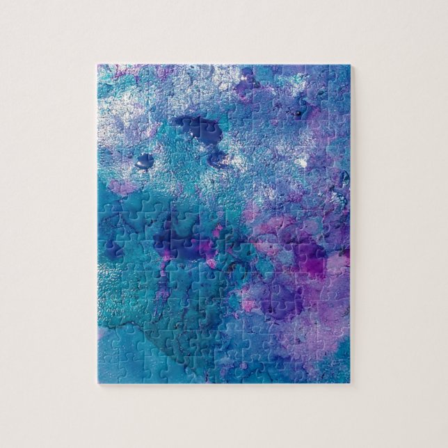 Abstrakt Blue Lila Pussel (Vertikal)