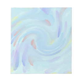 Abstrakt Blue Lila Swirls Paint Anteckningsblock