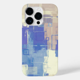 Abstrakt Blue Lila Taupe Ivory Mixed Media