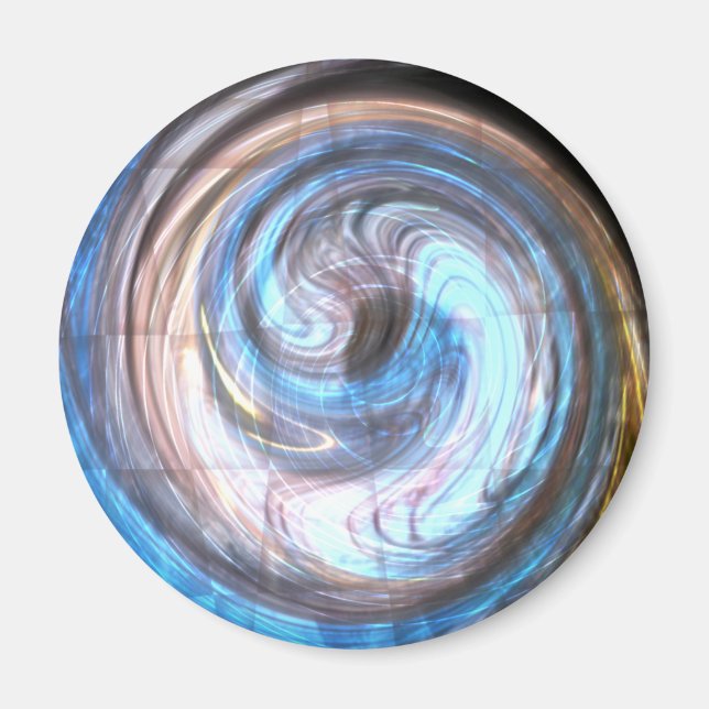 Abstrakt Blue Magnet (Framsidan)