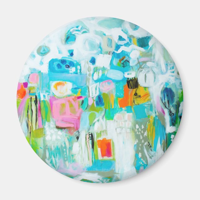 Abstrakt Blue Magnet (Framsidan)