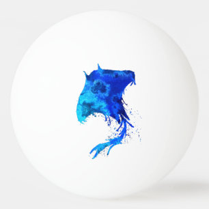 Abstrakt Blue Manta Ray Pingisboll