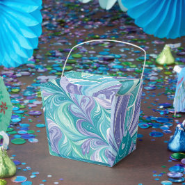Abstrakt Blue Marble Swirl Snyggt Personlig Presentaskar