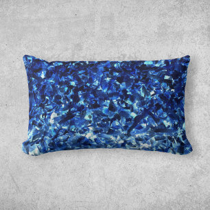 Abstrakt Blue Mönster Lumbarkudde
