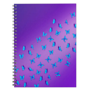 Abstrakt Blue Moonbeams and Butterflies Anteckningsbok