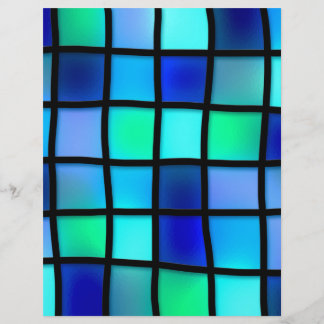 Abstrakt Blue Mosaic Tile