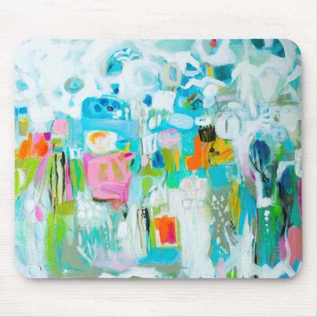 Abstrakt Blue Musmatta (Framsidan)