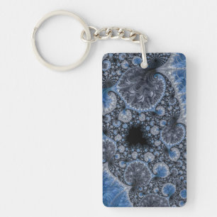 Abstrakt Blue- och Black Intricate Fractal