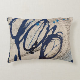 Abstrakt Blue och Grått 000 Prydnadskudde