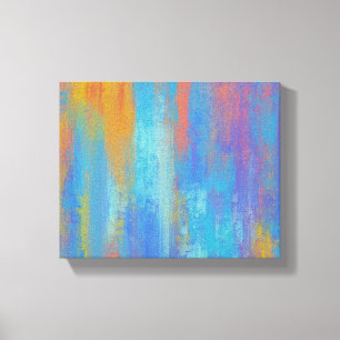 Abstrakt Blue och Orange Canvastryck