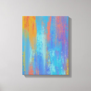 Abstrakt Blue och Orange Canvastryck