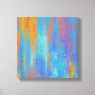 Abstrakt Blue och Orange Canvastryck