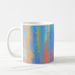 Abstrakt Blue och Orange Kaffemugg