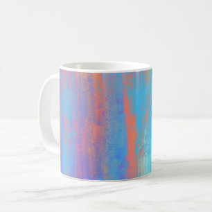 Abstrakt Blue och Orange Kaffemugg
