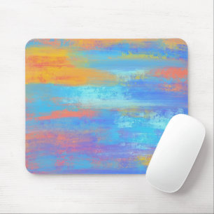 Abstrakt Blue och Orange Musmatta