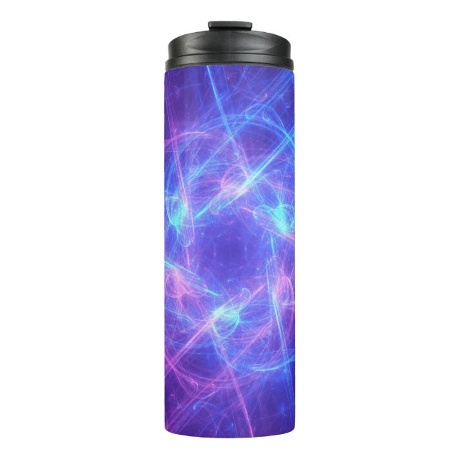 Abstrakt Blue och Rosa Swirly Fractal (Framsida)