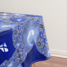 Abstrakt Blue Ombre Fractal Bubbles