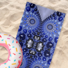 Abstrakt Blue Ombre Fractal Bubbles