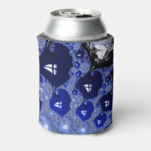 Abstrakt Blue Ombre Fractal Bubbles