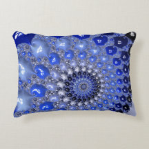 Abstrakt Blue Ombre Fractal Bubbles