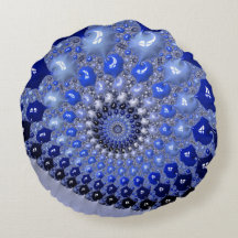 Abstrakt Blue Ombre Fractal Bubbles