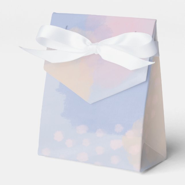 Abstrakt Blue Pastel Modern Art Presentaskar (Framsidan Sidan)