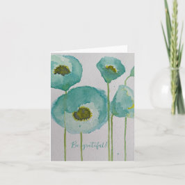 Abstrakt Blue Poppy Anteckningskort