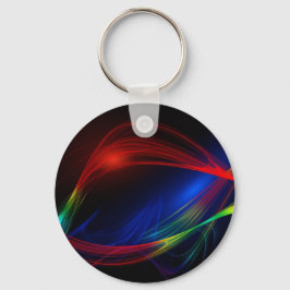 Abstrakt Blue Red och Grönt Swirl Effekt Nyckelring