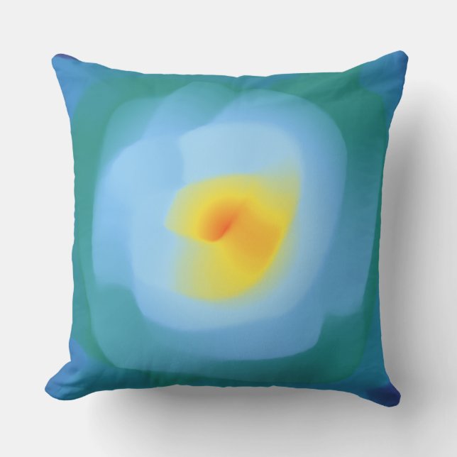 Abstrakt Blue Ro Pillow Kudde (Framsida)