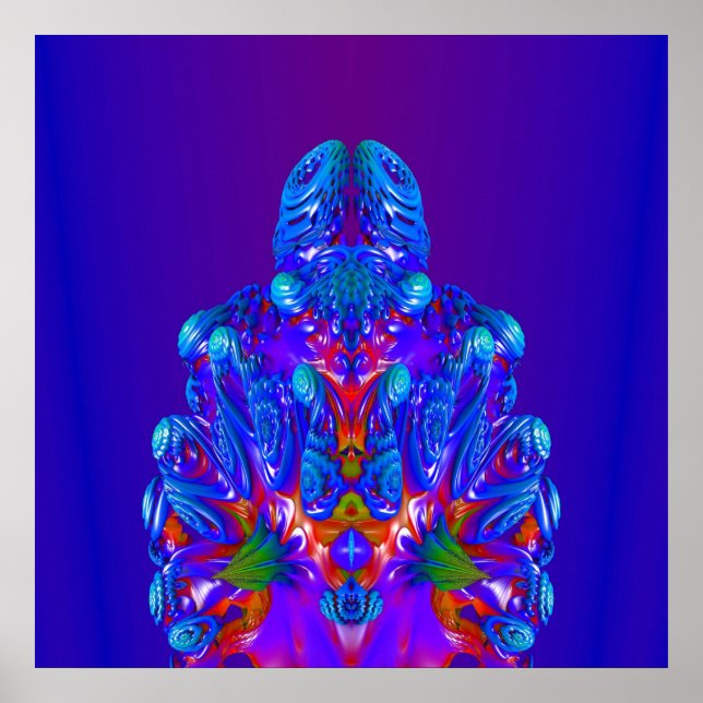 Abstrakt Blue Robot Poster (Framsidan)